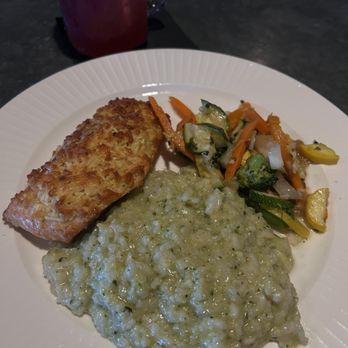 River: A Waterfront Restaurant & Bar - Salmon, Risotto and Veggies - Steakhouses Near Me - Wethersfield, Connecticut River: A Waterfront Restaurant & Bar - Salmon, Risotto and Veggies - Steakhouses Near Me - Wethersfield, Connecticut