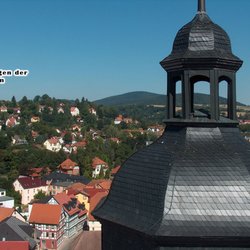 Ferienwohnungen der Fam. Trollmann - Blick von der Stadtkirche in Richtung der Fewos