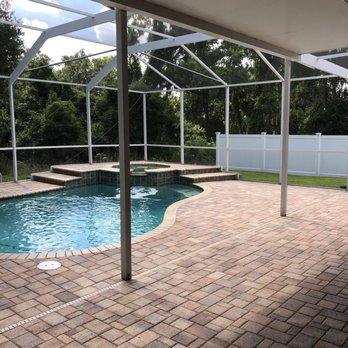GulfCoast Brick Pavers - Back covered pool lanai - Landscape Architects or Designers Near Me - Lakeland, Florida GulfCoast Brick Pavers - Back covered pool lanai - Landscape Architects or Designers Near Me - Lakeland, Florida