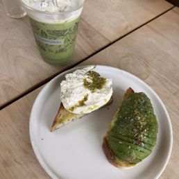 ICED MATCHA - VANILLA COLD FOAM and CARAMELIZED BACON BREAKFAST SANDWICH ICED MATCHA - VANILLA COLD FOAM and CARAMELIZED BACON BREAKFAST SANDWICH