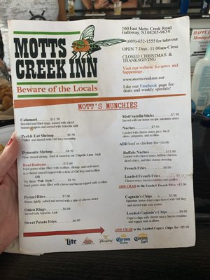 Menu photo 7 Mott's Creek Inn Galloway, NJ Menu photo 7 Mott's Creek Inn Galloway, NJ