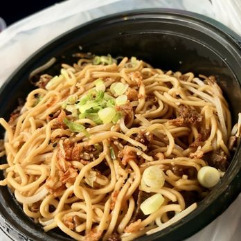 Flying Rice Asian Kitchen - Pan fried noodles - tasted amazing!  Loved it! - Asian Fusion Near Me - La Verne, California