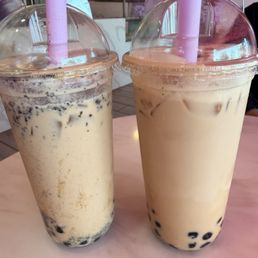 Supposed to be drinks from brown sugar series. Looks like the worker didn't put any brown sugar. :( tasted off Supposed to be drinks from brown sugar series. Looks like the worker didn't put any brown sugar. :( tasted off