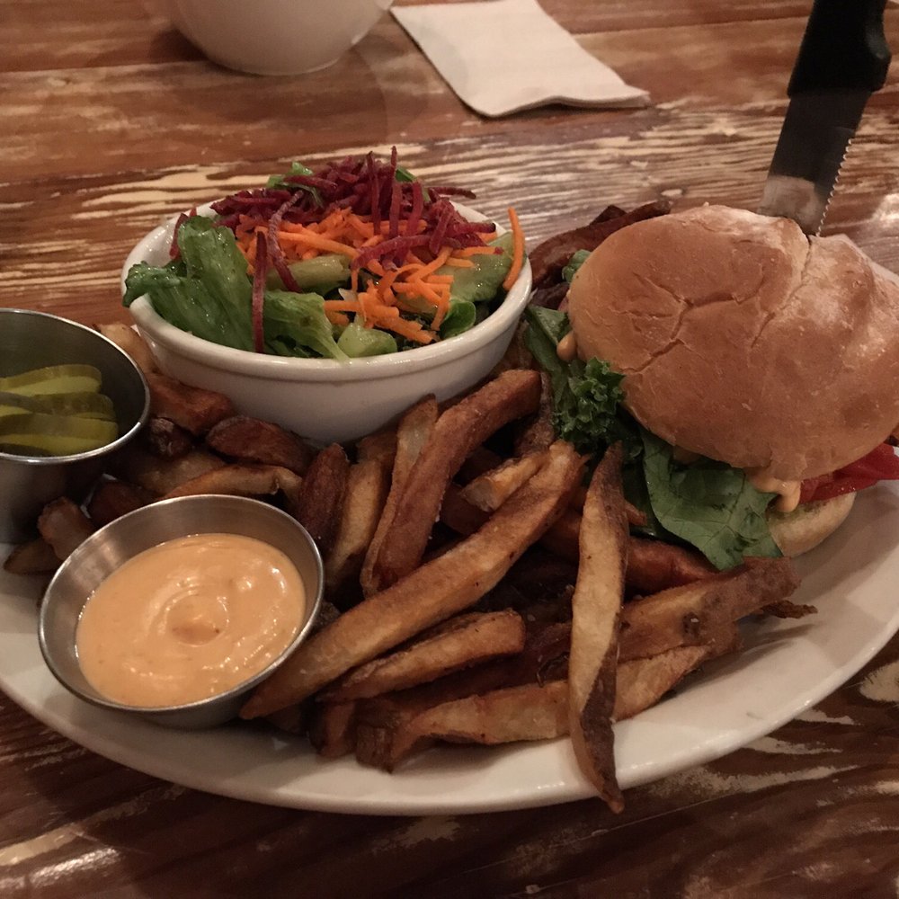 MeeT - Marinated Portobello Burger! Super delicious! - Burgers Near Me - Vancouver, British Columbia