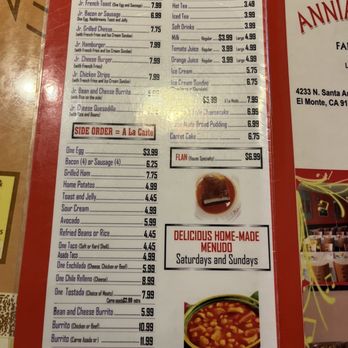 Annia's Kitchen - Menu - American Near Me - El Monte, California Annia's Kitchen - Menu - American Near Me - El Monte, California