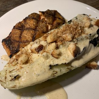 MIA Kitchen & Bar - Grilled Caesar Salad with salmon - New American Near Me - Delray Beach, Florida