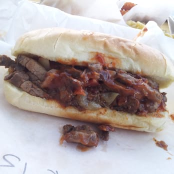 Cubby's - Tri-tip sandwhich with onions and spicy BBQ - New American Near Me - Lehi, Utah