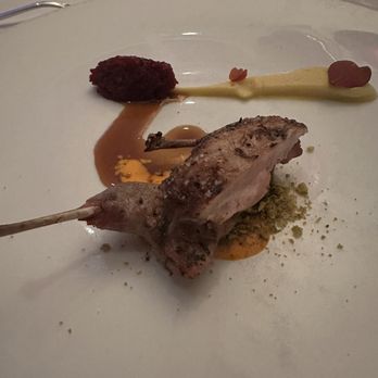 Chez TJ - Broken Arrow Ranch Quail, Toscano Farm Beets, Smoked Crema - French Near Me - Mountain View, California