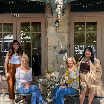 Salon 66 - A passing of the baton, previous owners Mona and Suzanne with new owners Chantell and Desiree - Hair Salons Near Me - Murphys, California Salon 66 - A passing of the baton, previous owners Mona and Suzanne with new owners Chantell and Desiree - Hair Salons Near Me - Murphys, California
