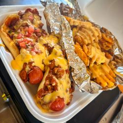 The Nacho Mafia - Chili cheese dogs