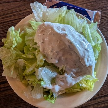 Chris' & Pitt's - Salad with blue cheese dressing - Barbeque Near Me - Bellflower, California Chris' & Pitt's - Salad with blue cheese dressing - Barbeque Near Me - Bellflower, California
