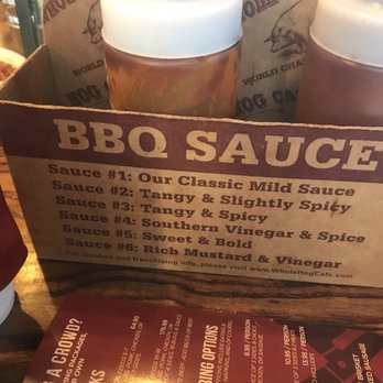 Whole Hog Cafe - Sauce variety - Barbeque Near Me - Bryant, Arkansas Whole Hog Cafe - Sauce variety - Barbeque Near Me - Bryant, Arkansas
