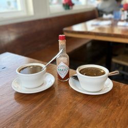 The seafood gumbo with a dash of Tabasco goes a long way.