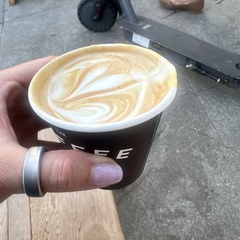 The Coffee Movement - I'd order a cappuccino, but wound up being served a smaller latte (no foam). - Coffee & Tea Near Me - San Francisco, California