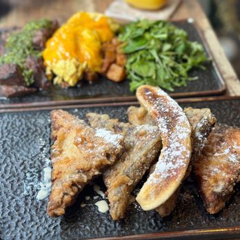 Ikaro - two plates of food on a table - Breakfast & Brunch Near Me - Middletown, New York