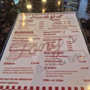 Tony's Bar & Deli - Delis Near Me - Placentia, California
