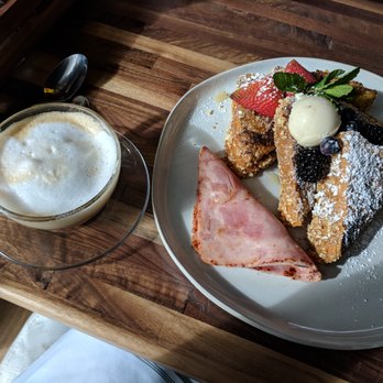 Lapisara Eatery - french toast with a side of ham, cappuccino - Breakfast & Brunch Near Me - San Francisco, California Lapisara Eatery - french toast with a side of ham, cappuccino - Breakfast & Brunch Near Me - San Francisco, California