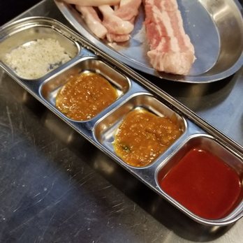 The Cast Iron Pot 3 - Condiment tray - Korean Near Me - Flushing, New York The Cast Iron Pot 3 - Condiment tray - Korean Near Me - Flushing, New York