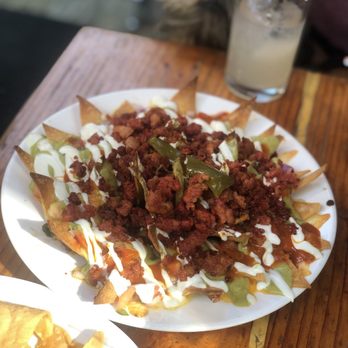 La Contenta Les - La Contenta Nachos with chorizo - Mexican Near Me - New York, New York