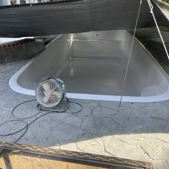 Grays Pool Restoration - Finishing painting fiber glass pool - Pool & Hot Tub Service Near Me - Denham Springs, Louisiana Grays Pool Restoration - Finishing painting fiber glass pool - Pool & Hot Tub Service Near Me - Denham Springs, Louisiana