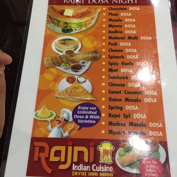 Rajni - Dosa Night on Thusdays - Southern Near Me - Parsippany, New Jersey Rajni - Dosa Night on Thusdays - Southern Near Me - Parsippany, New Jersey