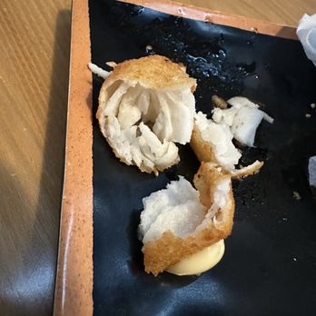 Tsukiji - Their fried scallops which aren't real scallops more like imitation crab meat without the color - Japanese Near Me - Fresno, California