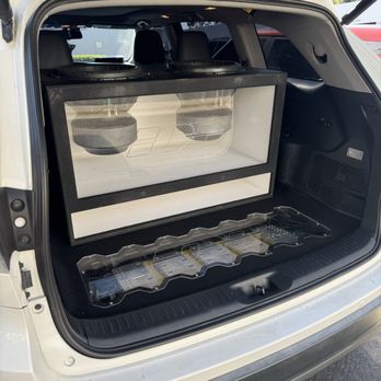 Acoustic Car Audio - Full custom subwoofer enclosure with the amplifiers on the floor - Car Stereo Installation Near Me - Coachella, California