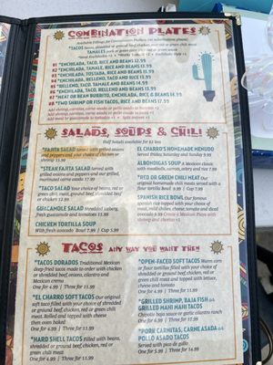 Menu photo 1 El Charro Norte Chino Valley, AZ Menu photo 1 El Charro Norte Chino Valley, AZ
