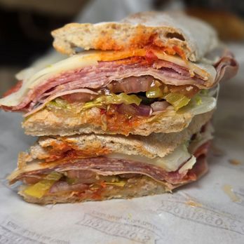 Domingo's Italian Deli - The Spicy Dom- Spicy Salame, Spicy Ham,Spicy Soppressata, Provolone, Pepperoncini, Olives, Spicy Giardiniera Spread. - Grocery Near Me - Encino, California Domingo's Italian Deli - The Spicy Dom- Spicy Salame, Spicy Ham,Spicy Soppressata, Provolone, Pepperoncini, Olives, Spicy Giardiniera Spread. - Grocery Near Me - Encino, California