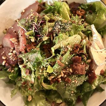 Petite Suzette - Poached pear and brie salad - French Near Me - Montgomery, Texas