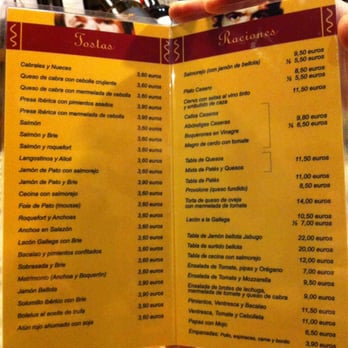 La Tabernería - Carta de La Taberneria. Todo delicioso. - Tapas Bars Near Me - Madrid, M