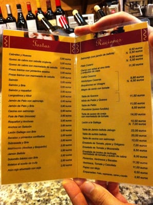 Menu photo 1 La Tabernería Madrid, M