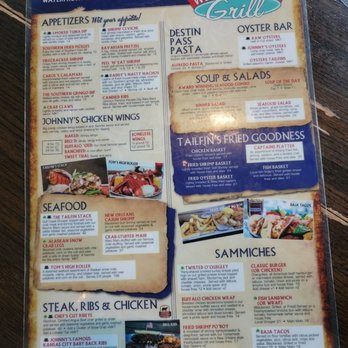 Tailfins Waterfront Grill - Menu - Seafood Near Me - Destin, Florida Tailfins Waterfront Grill - Menu - Seafood Near Me - Destin, Florida