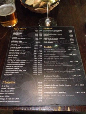 Menu photo 2 Mesón Las Americas Cádiz, CA
