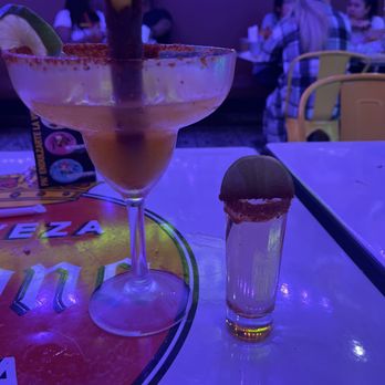 Desvelados - Mango margarita and house shot - Mexican Near Me - Glendale, California Desvelados - Mango margarita and house shot - Mexican Near Me - Glendale, California