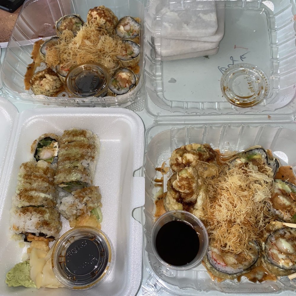 Kinta Sushi - Top left: Miami Bottom left: Godzilla  Bottom right : King Kong - Sushi Bars Near Me - Carol Stream, Illinois