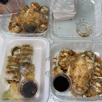 Kinta Sushi - Top left: Miami Bottom left: Godzilla  Bottom right : King Kong - Sushi Bars Near Me - Carol Stream, Illinois