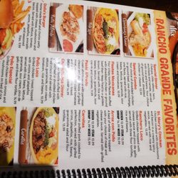 Ranch Grande Mexican Grille - Menu