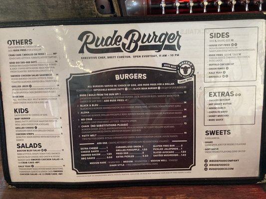 Menu photo 5 Rude Burger Easton, MD Menu photo 5 Rude Burger Easton, MD