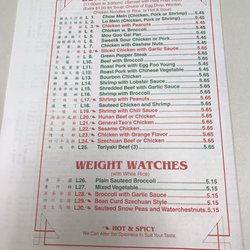 Main Moon Restaurant - Lunch menu