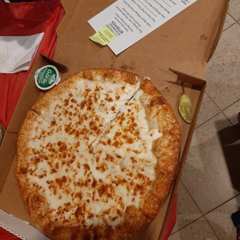 Papa Johns Pizza - Alfredo cheese pizza - Pizza Near Me - Buda, Texas