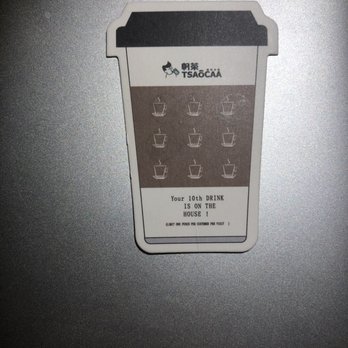 TSAôCAA - Loyalty card. Collect 9 stamps, 10th drink is on the house. - Bubble Tea Near Me - Chicago, Illinois