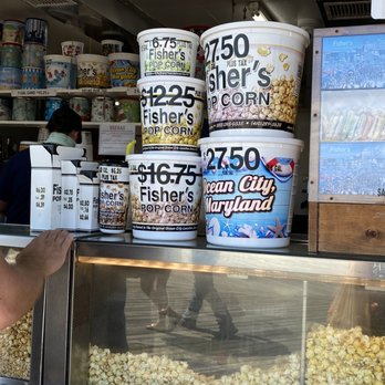 Fisher's Popcorn - Sizes - Popcorn Shops Near Me - Ocean City, Maryland