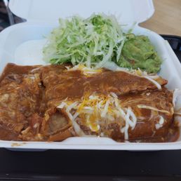 Chimichanga with extra enchilada sauce Chimichanga with extra enchilada sauce