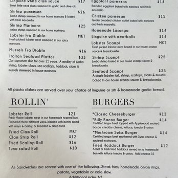 Lobster Trap - Menu 5.18.23 - Seafood Near Me - North Conway, New Hampshire