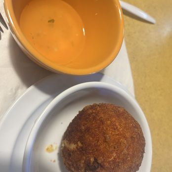 Sofrito Rico Authentic Puerto Rican Cuisine - Potato/meat ball.  It was good and next to it was the habanero vinegar sauce u must ask for. - Puerto Rican Near Me - Las Vegas, Nevada