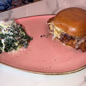 Nigel's Waterfront Restaurant - Chicken sandwich with chopped salad - Bars Near Me - Long Beach, California Nigel's Waterfront Restaurant - Chicken sandwich with chopped salad - Bars Near Me - Long Beach, California