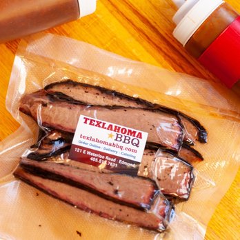Texlahoma BBQ - Brisket, from the reheat & eat cooler - Barbeque Near Me - Edmond, Oklahoma Texlahoma BBQ - Brisket, from the reheat & eat cooler - Barbeque Near Me - Edmond, Oklahoma