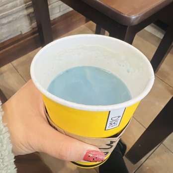 Second Cup - Blue butterfly tea latte - Coffee & Tea Near Me - Toronto, Ontario