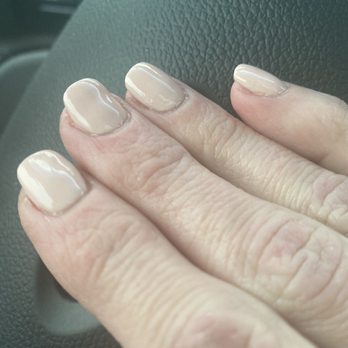 Happy Mani Pedi - That's my 'fresh' dip manicure. Looks absolutely horrendous. - Nail Salons Near Me - West Berlin, New Jersey